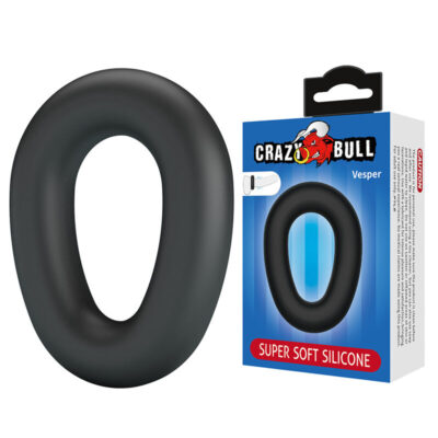 CRAZY BULL - ANEL PENIANO DE SILICONE SUPER MACIO VESPER PRETO