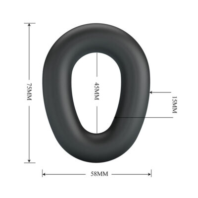 Crazy bull - anel peniano de silicone super macio vesper preto crazy bull caliente. Pt