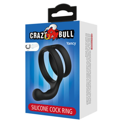 Crazy bull - anel duplo para pênis e testículos yancy preto crazy bull caliente. Pt