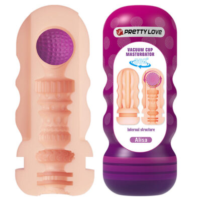 PRETTY LOVE - MASTURBADOR VAGINAL COM VENTOSA E TEXTURAS INTERNAS