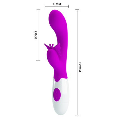 Pretty love - butterfly kiss vibrador coelho com 30 funções roxo - image 8