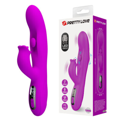 Pretty love - vibrador oscilativo yalanda rabbit com display de led roxo - image 3