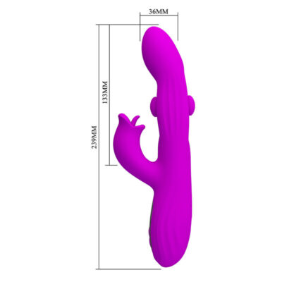 Pretty love - vibrador oscilativo yalanda rabbit com display de led roxo - image 8