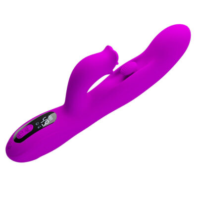 PRETTY LOVE - VIBRADOR OSCILATIVO YALANDA RABBIT COM DISPLAY DE LED ROXO