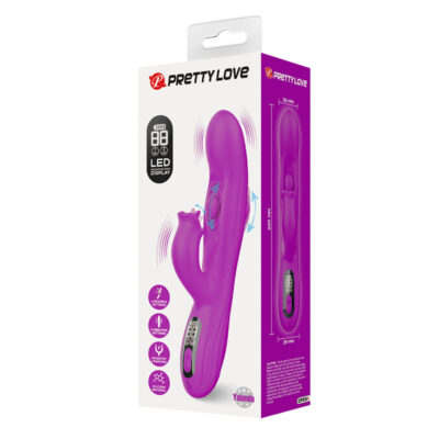 Pretty love - vibrador oscilativo yalanda rabbit com display de led roxo - image 11