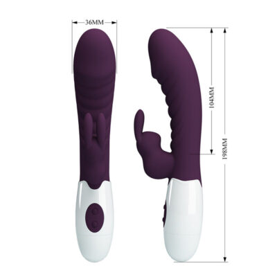Pretty love - vibrador coelho naughty bunny com 30 funções - roxo - image 8