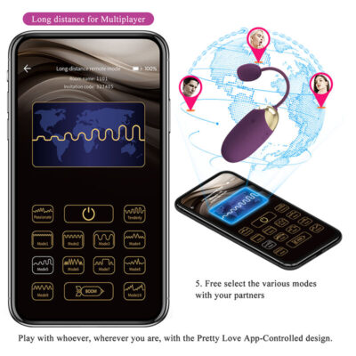 Pretty love - vibrador de ovo com acionamento por aplicativo klay roxo - image 8