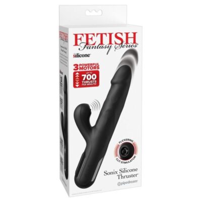Fetish fantasy series - vibrador coelho de silicone sonix preto - image 7