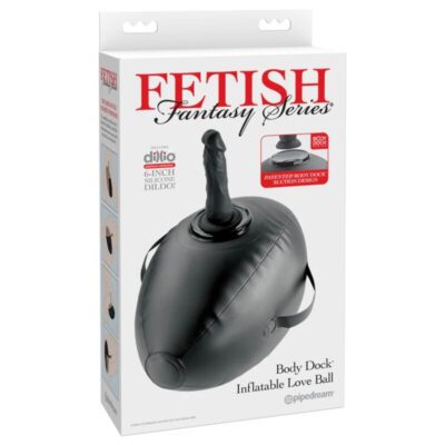 Fetish fantasy series - body dock bola de amor inflável com dildo preta 41,9 cm fetish fantasy series caliente. Pt