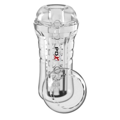 PDX ELITE - VIEWTUBE PLUS STROKER TRANSPARENTE COM ADERÊNCIA FÁCIL E VERSÁTIL 21 CM
