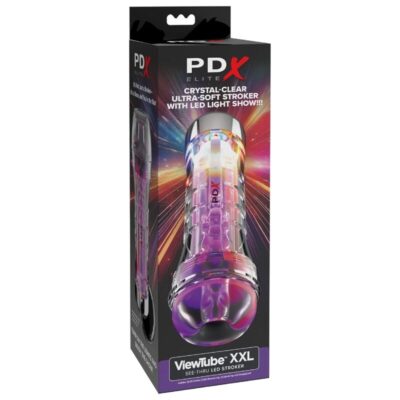 Pdx elite - viewtube xxl led transparent stroker 27,3 cm pdx elite caliente. Pt