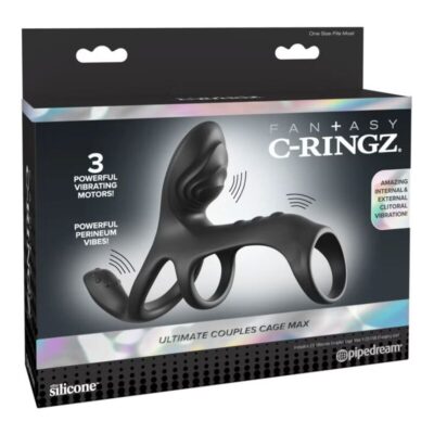 FANTASY C-RINGZ - ULTIMATE COUPLES CAGE MAX ANEL PENIANO VIBRATÓRIO 19,5 CM 9 Fantasy c-ringz - ultimate couples cage max anel peniano vibratório 19,5 cm - image 5