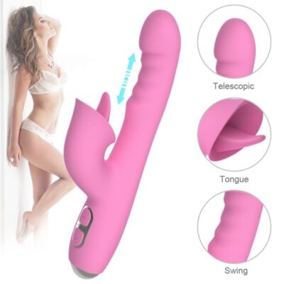 Nalone - t-may vibrador magic stick coelho - rosa - image 10