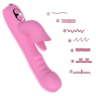 Nalone - t-may vibrador magic stick coelho - rosa - image 9