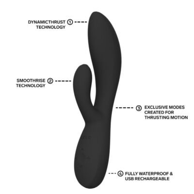 Lelo - ina thrust rabbit vibrador de empurração preto - image 8