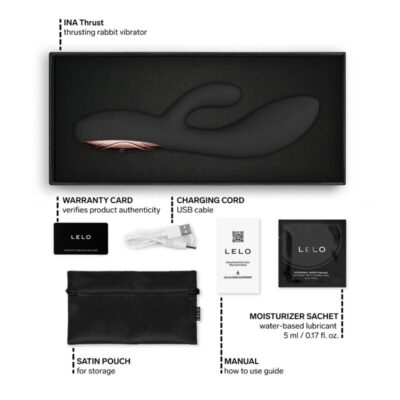 Lelo - ina thrust rabbit vibrador de empurração preto - image 9