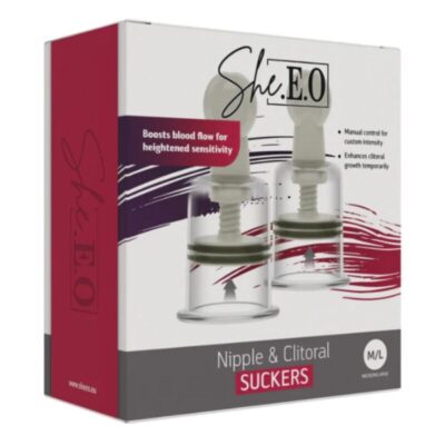 SHE.E.O - DISPOSITIVOS DE SUCÇÃO PARA MAMILOS E CLITÓRIS M/L 9 She. E. O - sucçores de mamilo e clitóris m/l she. E. O caliente. Pt