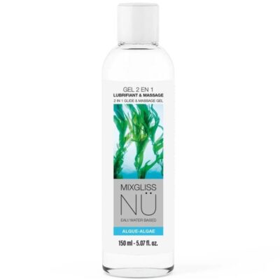 MIXGLISS - 2 EM 1 LUBRIFICANTE À BASE DE ÁGUA E GEL DE MASSAGEM NURU ALGAS 150 ML