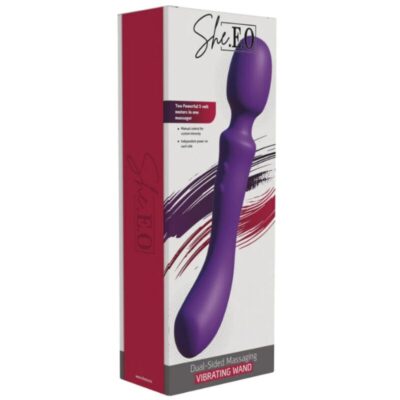 She. E. O - varinha massageadora vibratória de duas pontas roxa - image 5