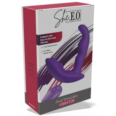 She. E. O - vibrador estimulador anal rotativo roxo com controle remoto she. E. O caliente. Pt
