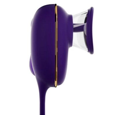 SHE.E.O - APARELHO DE SUCÇÃO CLITORIANA COM EFEITO DE LAMBIDA E ESTIMULADOR ANAL ROXO 7 She. E. O - bomba clitorial e estimulador anal roxo she. E. O caliente. Pt