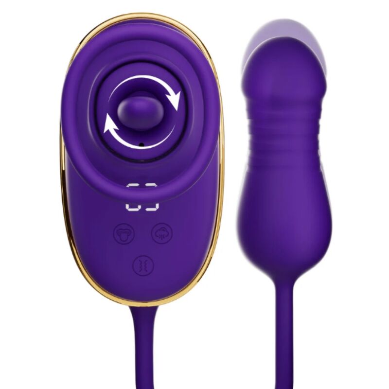 SHE.E.O - APARELHO DE SUCÇÃO CLITORIANA COM EFEITO DE LAMBIDA E ESTIMULADOR ANAL ROXO 2 She. E. O - aparelho de sucção clitoriana com efeito de lambida e estimulador anal roxo - image 2
