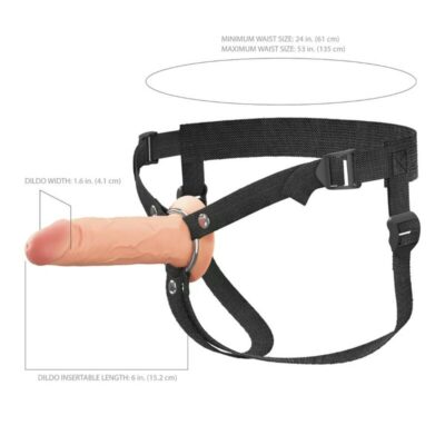 Fantasy x-tensions elite - strap-on de silicone oco de 15,2 cm - image 6