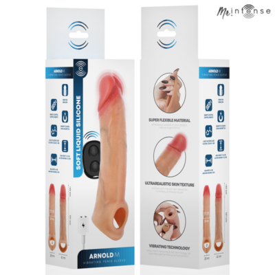 Mr intense - capa de silicone para pênis com vibrador arnold m e controle remoto 14,5 cm -ø- 4 cm mr. Intense penis accessories caliente. Pt