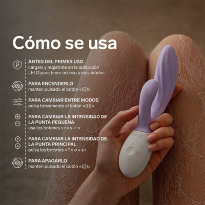Lelo - ina twist vibrador duplo coelho para ponto g e clitóris lavanda - image 8