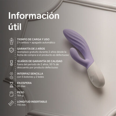 Lelo - ina twist vibrador duplo coelho para ponto g e clitóris lavanda - image 9