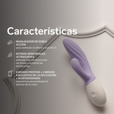 Lelo - ina twist vibrador duplo coelho para ponto g e clitóris lavanda - image 10