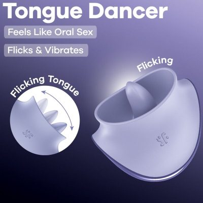 Satisfyer - tongue dancer estimulador clitoriano com vibração e pulsações lilás - image 6