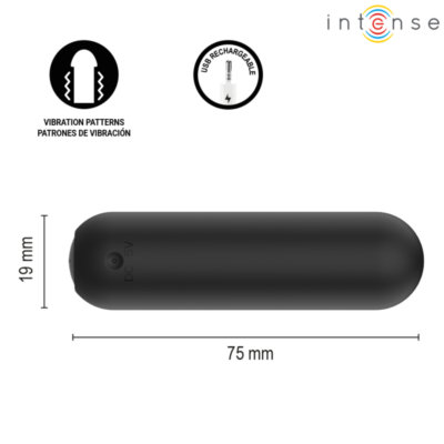 Intense - judy vibrador bullet recarregável com controle remoto preto intense remote control caliente. Pt