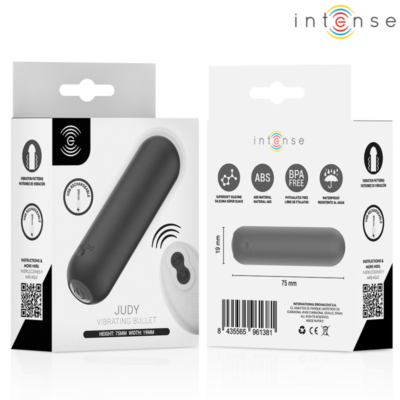 Intense - judy vibrador bullet recarregável com controle remoto preto intense remote control caliente. Pt