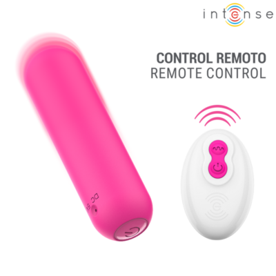 Alternative view of intense - judy vibrador bullet recarregável com controle remoto rosa