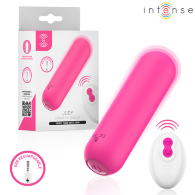Intense - judy vibrador bullet recarregável com controle remoto rosa