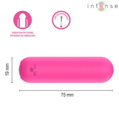 Intense - judy vibrador bullet recarregável com controle remoto rosa intense remote control caliente. Pt