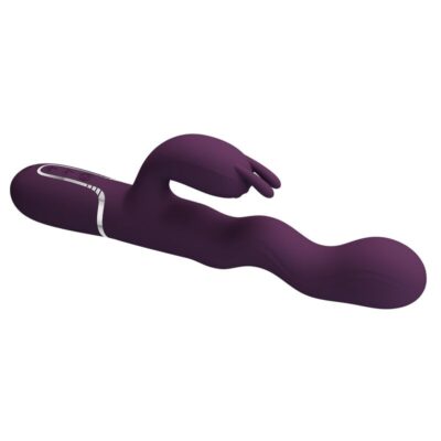 Pretty love - vibrador loursen rabbit com movimento de impulso e 7 vibrações, recarregável via usb, roxo - image 8