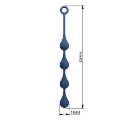 Mr play - bolinhas anal de silicone azuis tamanho g 42,6 cm - image 8