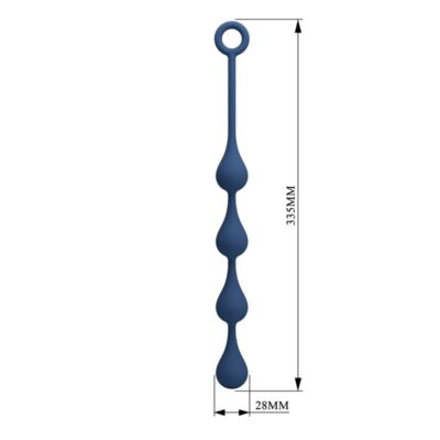 Mr play - bolinhas anal de silicone azuis tamanho m 33 cm - image 8