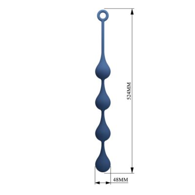 Mr play - bolinhas anal de silicone azuis tamanho xl 52,5 cm - image 8