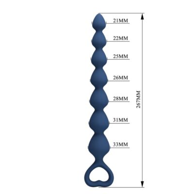 Mr play - bolinhas anal de silicone azuis e plug anal 26,7 cm - image 9