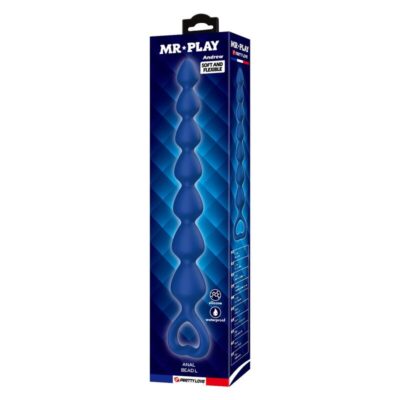 Mr play - bolinhas anal de silicone azuis e plug anal 26,7 cm - image 3