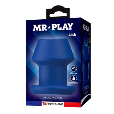 Mr play - jack blue plug anal oco de silicone tamanho m - image 3