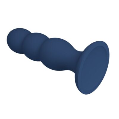 Mr play - plug anal com bolinhas de metal e ventosa azul - image 4