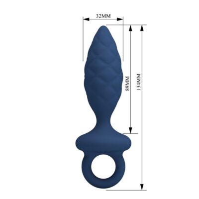 Mr play - plug anal texturizado com anel azul m - image 7