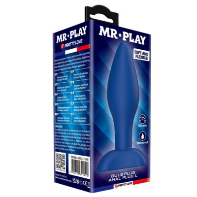 Mr play - plug anal de silicone cônico azul l - image 3