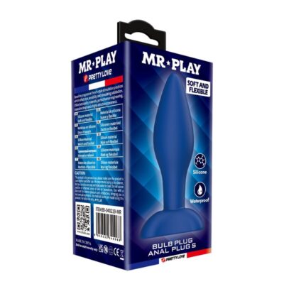 Mr play - plug anal de silicone cônico azul s - image 3