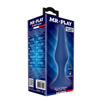 Mr play - plug anal de silicone cônico azul xl - image 3