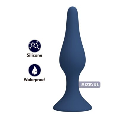 Alternative view of MR PLAY - PLUG ANAL DE SILICONE CÔNICO AZUL XL